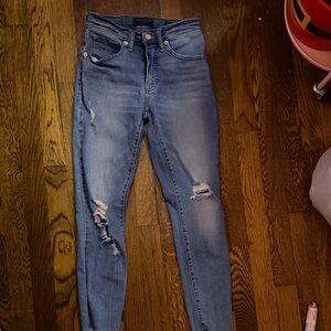 Lucky Brand Blue Distressed Skinny Jeans